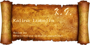 Kalina Izabella névjegykártya